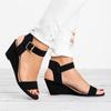 2019 Giant Primavera e Verão Novos Sapatos Femininos Wish Amazon Estação Independente Exportação Europeia e Americana Tamanho Grande Sandálias Anabela para Mulheres