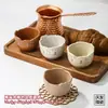 Taza de café árabe de Oriente Medio personalizada con líneas de muralla de ciudad, estilo exótico, grabada con láser, de forma única y sin asa