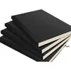 Libreta de estudiante A5 de cartulina negra con parte trasera gruesa y gran número de página B5 con línea horizontal en blanco, este sencillo retro