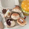 Simulación de Comida Llavero Colgante de Pan Lindo Colgante Creativo de Alto Valor Suave Lindo Muñeco de Peluche Colgante para Mochila de Estudiante