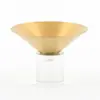 Lujo Ligero Base Cilíndrica de Cristal Plato de Fruta Adornos Mesa de Café Mesa de Comedor Bocadillos Fruta Seca Arte Embudo de Cuerno Decoraciones de Cuenco
