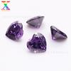 Zirconita Cúbica Resistente a Altas Temperaturas Fábrica de Circonio Venta al por Mayor 5A Forma de Corazón Piedra Desnuda #09#10# Circonio Rojo Púrpura