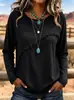 Top casual holgado nuevo para mujer de cuello redondo y manga larga con flecos diagonales estilo europeo y americano, para TikTok Amazon transfronterizo
