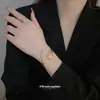 Pulsera Abierta Ovalada con Esmalte Metálico Europea y Americana Anillo Ins Personalizable Pulsera Versátil Joyería de Lujo Ligero Alta Gama