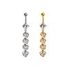 EABY novo piercing de umbigo de zircônia transfronteiriço aço inoxidável formato de coração flor prego de umbigo piercing de moda ornamentos de umbigo fivela de umbigo
