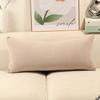 Almofada de encosto de sofá de chenille creme nórdico, fronha de almofada para sala de estar, almofada retangular para cintura, grande abraço
