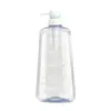 Botella de Plástico PET Trapezoidal de 1000ml con Cabeza de Bomba, Botella para Líquido Lavavajillas, Botella de Empaque Vacía para Detergente