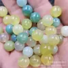 10mm Ágata Multicorrente Contas Redondas Jade Contas Soltas Calcedônia Amarela Calcedônia Verde Ágata Branca Acessórios para Joias Contas de Jade
