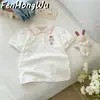 [Casa Rosa] Polo de Manga Corta para Niños, Nuevo Estilo de Verano, Tops Estilo Preppy para Niños, Estilo Veraniego, Estilo Coreano