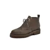 Botines Retro con Cordones para Mujer 2026 Primavera/Otoño Botines Individuales Mocasines de Tacón Grueso Suela Gruesa Botines al Tobillo Estilo Británico Dr. Botas Martens Mujer