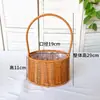 Fornecimento do fabricante cesta de flores tecida à mão de vime cesta de flores para o Dia dos Namorados cesta de armazenamento cesta para arranjo de flores de casamento cesta de decoração para casa