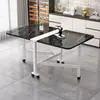 Mesa de comedor plegable para uso doméstico en apartamentos pequeños y casas de alquiler, mesa plegable multifuncional ultradelgada, mesa de comedor rectangular móvil