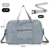 Bolsa de almacenamiento para viajes, organizador de ropa impermeable, portátil, plegable, cubierta de equipaje de gran capacidad, bolsa de viaje con ruedas