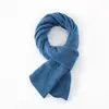 Bufanda tejida 100% lana pura para mujer, estilo largo, versión coreana, cálida y protectora para otoño e invierno, calentador de cuello y chal tejido versátil