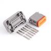 Conector impermeable para coche, placa de circuito impreso montada en vehículo, extremo de pin, cableado, funda, PCB, pin recto macho y hembra DT15-12PA