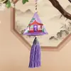 Bolsita del Festival del Bote del Dragón, Bolsita Triangular de Borla para Zongzi Estilo Chino Tradicional Bordada a Mano, Bolsita de Artemisa para Bendiciones, Bolsa Portátil