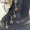Moda Transfronteriza Europea y Americana Personalizado Metal Punk Estrella de Cinco Puntas Hebilla de Zapato Accesorios para Botas Joyería de Diseño para Mujeres