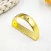 Anillo para Servilletas Semicircular de Aleación Nueva Electrochapada Boutique Transfronterizo Forma de D Simple Metal Hotel Decorativo Hebilla de Anillo para Servilletas