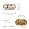 Anel de Moda de Metal Prateado com Design de Estrela e Coração, Incrustado com Pérolas, Fivela de Sapato Exquisita de Luxo Leve Banhada a Ouro para Tamancos