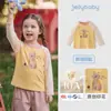 Camiseta de Manga Larga Kidsren Jellybaby 2026 Estilo Nuevo Tops de Color Contrastante para Niños Camisas Base para Niñas Ropa de Otoño para Bebé 5