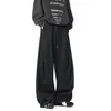 Pantalones Deportivos de Chándal Casual Rectos Holgados Unisex con Diseño de Caída Otoñal Retro Trendy Estilo Perezoso
