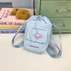 Bolsa mini transversal fofa e doce com cordão, bolsa para garrafa de água favorita de menina de desenho animado, bolsa de ombro casual para atividades ao ar livre