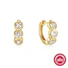 Nuevo pendiente de plata de ley 925 con forma de corazón y diamante, pendiente de botón para la oreja, pendientes para mujer, estilo europeo y americano, muy vendido, con temperamento, estilo INS, encantadora joyería para la oreja