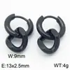 Pendientes de Acero Inoxidable 304 Cadena Cubana con Borlas Joyería Chapado en Oro de 18K Clip para Oreja Pendientes Unisex