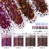 Kit de glitter para nail art, lantejoulas, pó de glitter, gradiente Azul Roxo 123mm, esmalte misto, joia, cola, material de gota