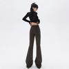 Pantalones Acampanados Versátiles de Estilo Vintage con Corte Relajado y Fluido, Pantalones Deportivos Largos hasta el Suelo, Pantalones Casuales para Mujer, Pantalones Largos de Otoño, Longitud Extendida