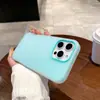 Adecuado para Funda de Teléfono Móvil Iphone16Promax Apple 15 Tacto Piel Macarrón Gelatina Dos en Uno 14 Color Puro Anti-Caída
