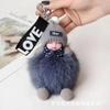 Muñeco de peluche de zorro real para dormir, llavero de dibujos animados, fabricantes de muñecas, venta al por mayor, lindo regalo para pareja
