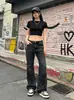 Jeans Acampanados de Parches con Textura Rasgada para Hombre, Nuevo Estilo Vintage de Primavera con Costuras Visibles, Pantalones Casuales Rectos para Mujer, Modernos
