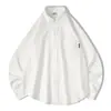 Roupa de Trabalho Estilo Japonês Cityboy Simples Camisa de Trabalho em Camadas Masculina Verão Nova Solta Casual Cor Sólida Manga Longa Jaqueta