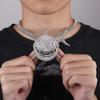 Hip-hop europeu e americano ganha nova personalidade com pingente de tubarão oversized exagerado colar completo de comércio exterior de diamantes