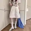 Falda Midi para Mujer con Bolsillos, Cintura Elástica, Estilo Nuevo para Verano y Otoño, Estilo Universitario, Dobladillo Ancho