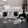 Copa de Cristal para Vino Tinto, Copa de Vino Alta con Textura Grabada, Set de Vino de Alta Gama, Forma de Diamante, Resistente