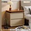 Mesita de noche de madera maciza, no requiere instalación, nuevo armario pequeño para dormitorio del hogar, estilo crema vintage, armario de almacenamiento simple y moderno