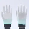 Guantes Antiestáticos de Fibra de Carbono Recubiertos en Dedos, Recubiertos en Dedos de PU, Recubiertos en Palma Libres de Polvo, Protección Laboral al por Mayor, Especial Antideslizante