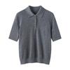 Suéter de Cachemira para Mujer 100% Cachemira Pura Otoño e Invierno Nuevo Cuello Polo Manga Corta Tejido Fino Prenda Base de Media Manga