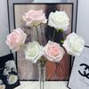 Flores Artificiales de Rosa y Peonía para Bodas Blancas Transfronterizas Decoración de Salón de Bodas Flores Falsas Adornos de Ramo Decorativo de Rosa