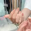Puro Deseo Estilo Ins Armadura para Llevar en la Mano Avanzada Blanca Suave Manicura de Gato KT Armadura Prefabricada 10 Piezas