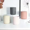 Taza de Cemento Personalizada para Exportación, Taza para Velas de Aromaterapia, Tarro Redondo de Cemento para Velas, Portavelas, Decoración de Mesa para Cafetería