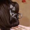 Pinza de Garra con Borla de Rosa de Hada Estilo Bosque para Mujer, Pinza de Mariposa Grande Fresca y Elegante para la Parte Posterior de la Cabeza, Pinza de Tiburón