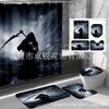 Cortina de Ducha Impermeable y Antimoho de Poliéster con Estampado Digital Serie Sangrienta Thriller Oscuro Juego de Cuatro Piezas Fabricante