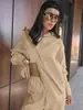 Conjunto de Camisa Minimalista con Cuello y Pantalón Casual de Pierna Ancha de Cintura Alta con Caída, Estilo Otoño/Invierno 2026, Conjunto de Dos Piezas