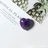 Cristal Natural 25mm Adornos de Amor Transfronterizo Forma de Corazón Cristal Rosa Amatista Gema Regalo Amazon Comercio Exterior