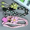 Cordão para Celular, Usável na Cruzada, Estilo Longo para Mulheres, Corda Trançada Floral Feita à Mão Estilo Ins, Durável e Resistente, Corda Anti-Perda para Uso Externo