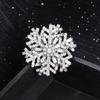 Broche de Alta Gama Transfronterizo Lujoso Copo de Nieve Giratorio Pin Fijo para Ropa Accesorios para Chaqueta de Traje Corsage Venta al por Mayor