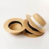 Moda Nueva Primavera y Verano Sombrero de Paja para Niños Sombrero de Copa Plana Sombrero Estudiante Kangkang Sombrero Protector Solar Protector Solar Sombrero de Paja